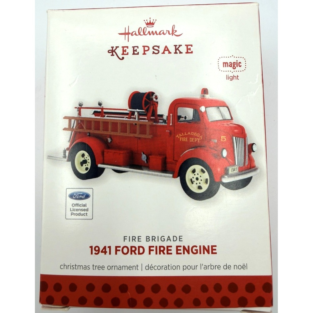 2013 Hallmark Keepsake 1941 Ford Fire Engine Fire Brigade Ornament-1-28-118